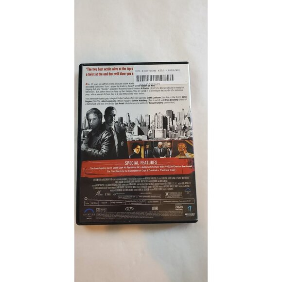 Righteous Kill DVD 2008 Jon Arnet Films - Robert De Nino Al Pacino - Picture 2 of 5
